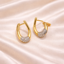 Brinco argola prata e dourado