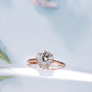 Anel de Compromisso Chuveiro 585 Ouro Rose