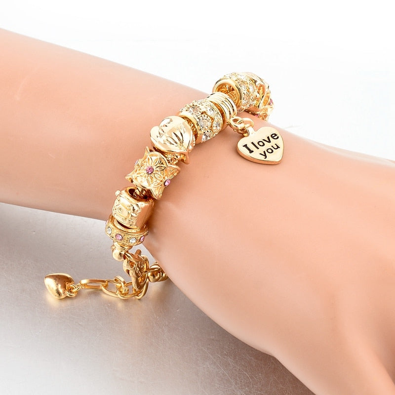 Pulseira Bracelete Pingentes Love