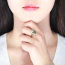 Anel de Safira Natural Ouro Amarelo 14 k