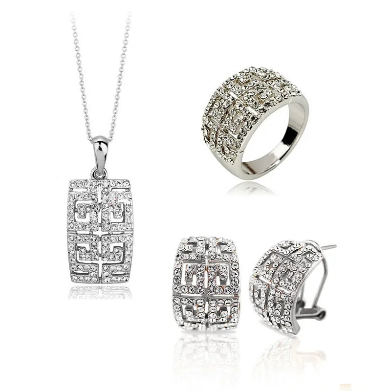 Conjunto Cristais Austríaco 4 peças