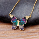 Colar Borboleta Cores e Cristais