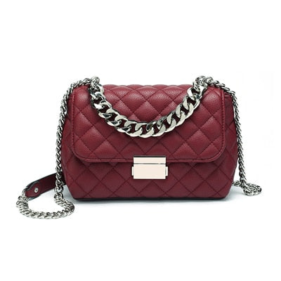 Bolsa de Couro Ferragem Prata 2 Alças