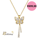 Gargantilha Borboleta Strass