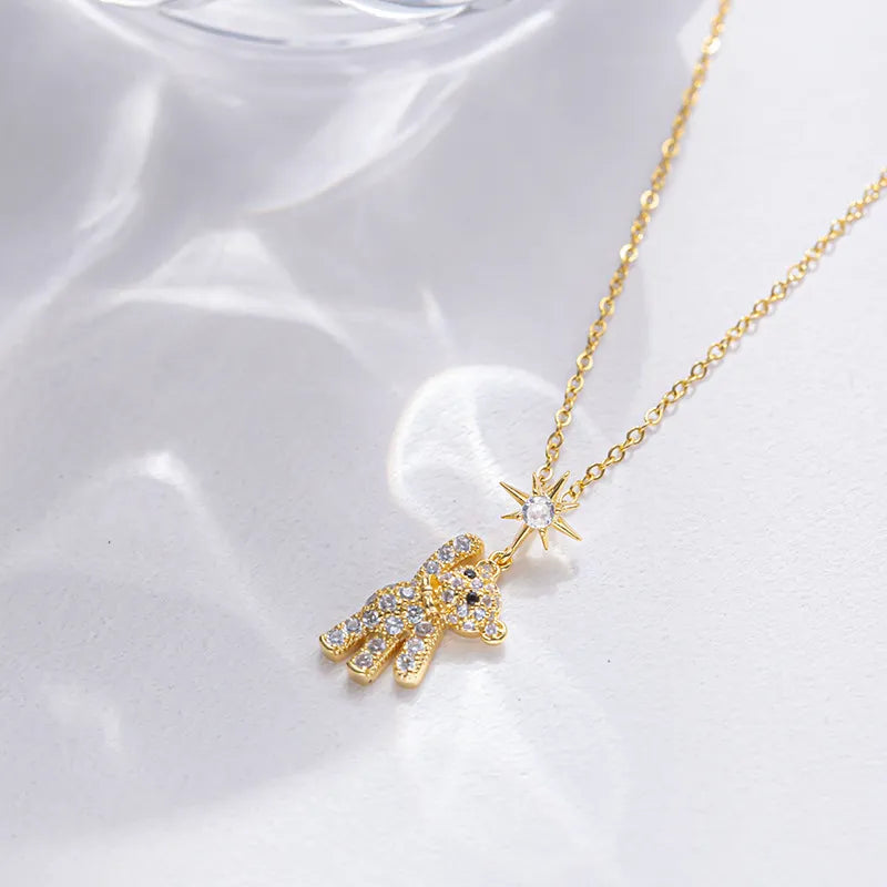 Colar Urso Com Strass