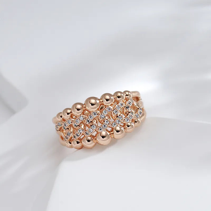 Anel de Cristais Rose Gold