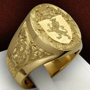Anel masculino Leão Dourado