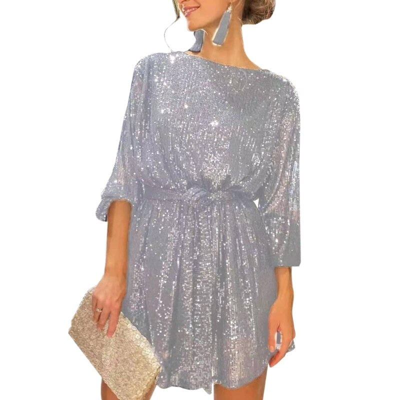 Vestido Glitter Belt