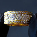 Anel Prata Esterlina Com Cristais