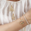 Colar Letras de Zircônia ABC