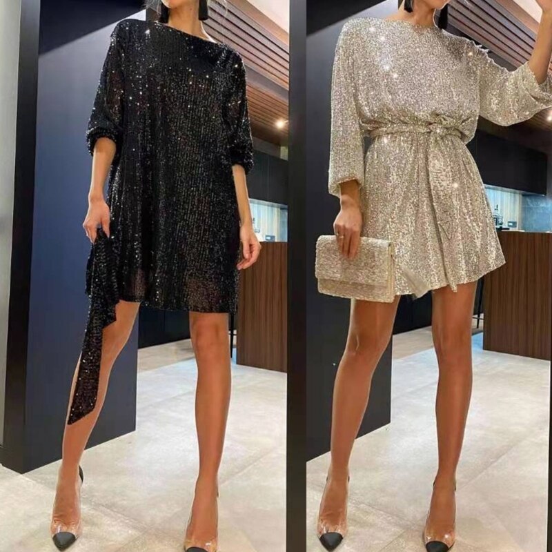 Vestido Glitter Belt