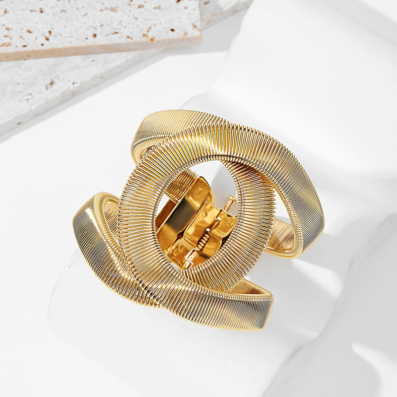 Bracelete Dourado Largo Vazado