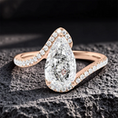 Anel de Noivado com Zircônia Pera - Belldshop