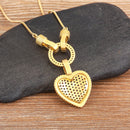 Colar Pingente Coração em Zircônia