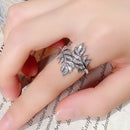 Anel Folhas Cristais