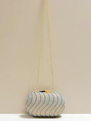 Bolsa  Diamond  Clutch Ondas em Cristais