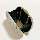 Bolsa  Diamond  Clutch Ondas em Cristais