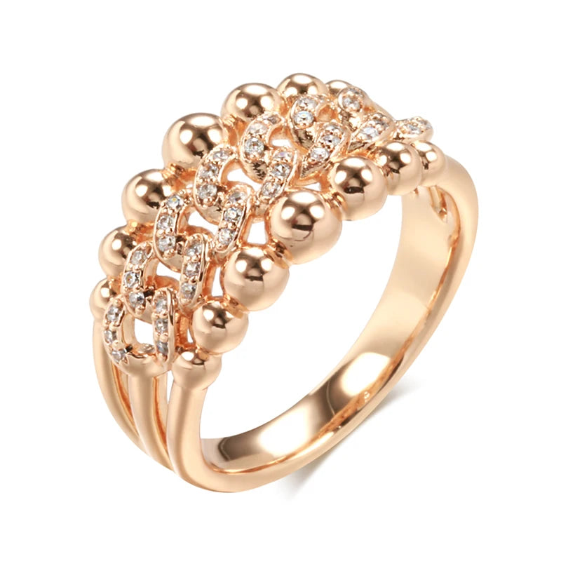 Anel de Cristais Rose Gold