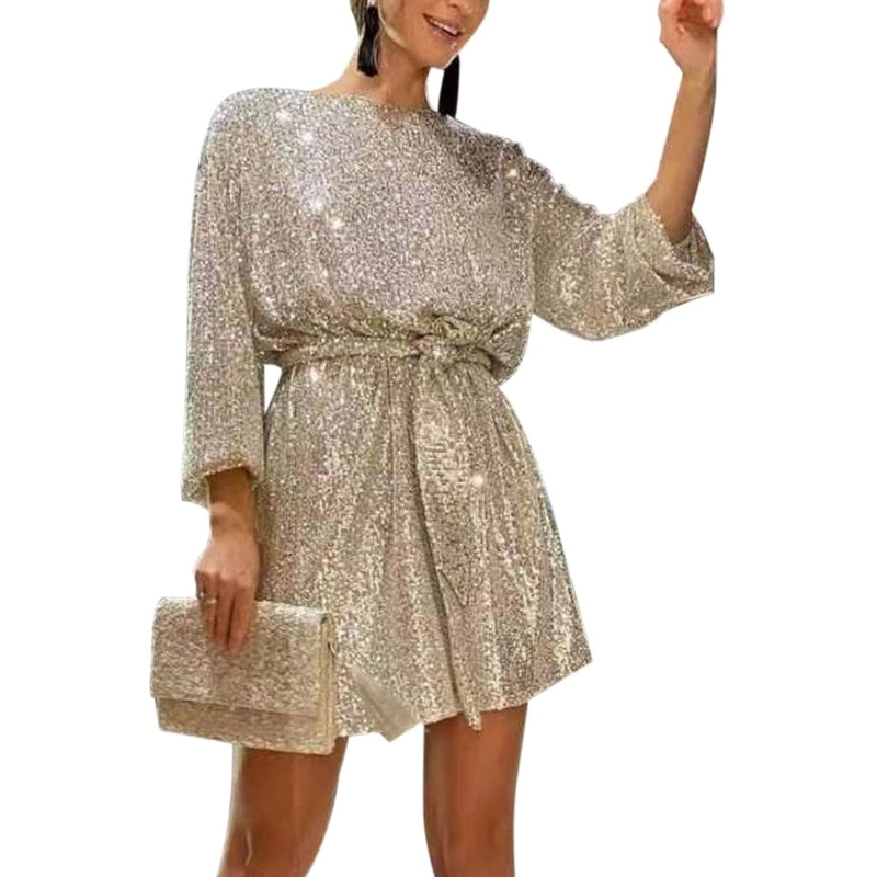 Vestido Glitter Belt