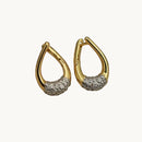 Brinco Gota d’Água Dourado com Zircônias