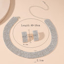 Conjunto Colar Chapado Strass