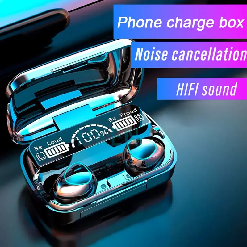 Charge Box Microfone e Fone sem fio Bluetooth