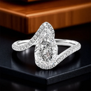 Anel de Noivado com Zircônia Pera - Belldshop