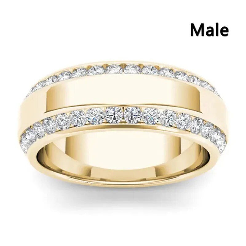 Aliança em Ouro 14k de Zircão