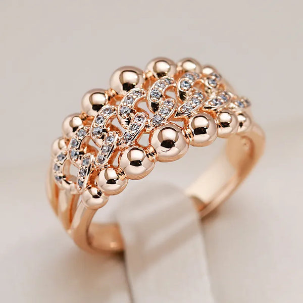 Anel de Cristais Rose Gold