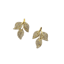 Brincos Folhas Cristais