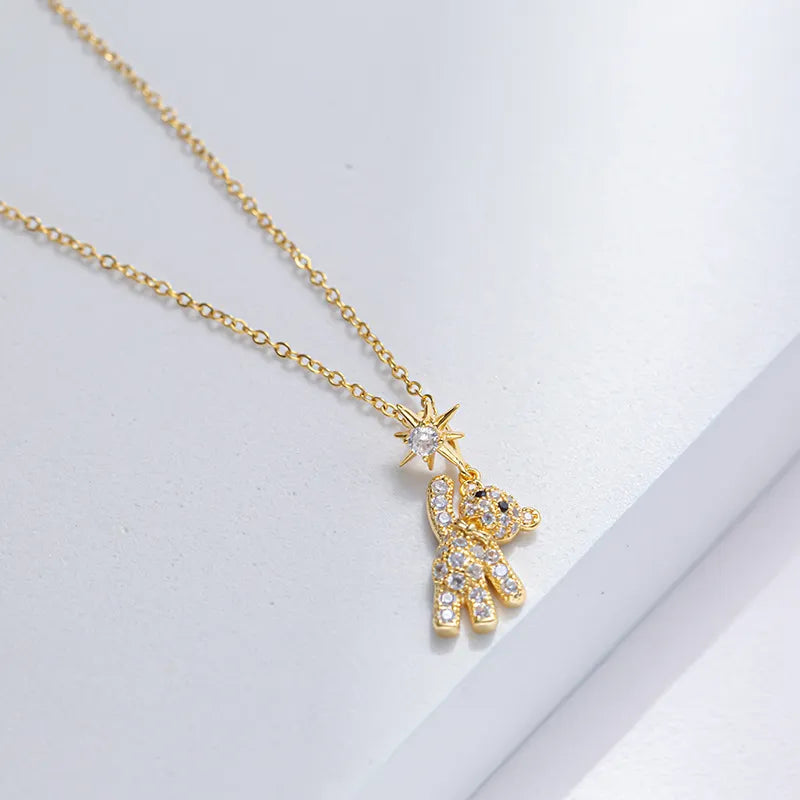 Colar Urso Com Strass