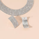 Conjunto Colar Chapado Strass