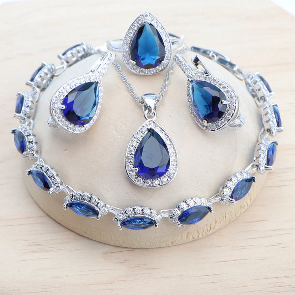 Conjunto Gotas 4 Pçs Prata Esterlina