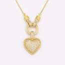 Colar Pingente Coração em Zircônia