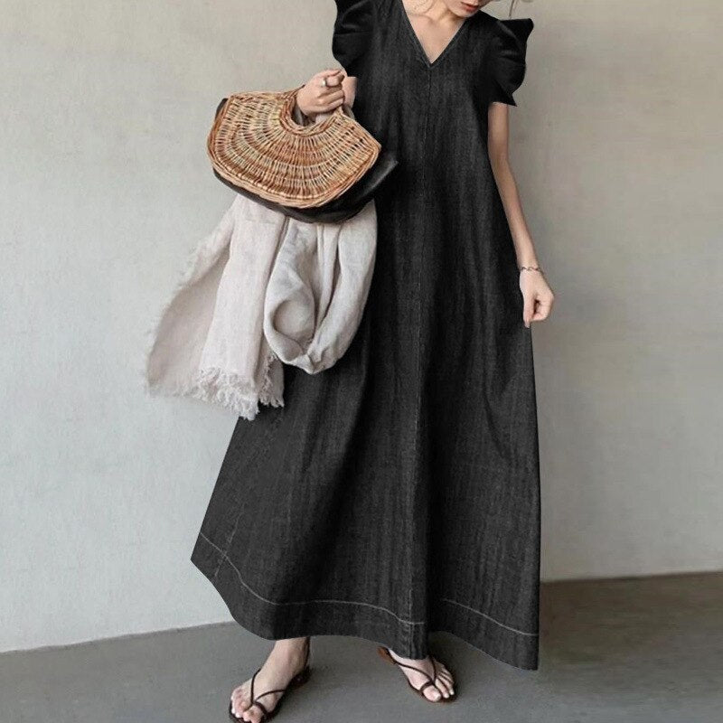 Vestido Longo  Denim