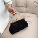 Bolsa Trançada Alça Metalizada e Correntes