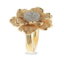 Anel de Flor DE Zircão 3 Cores