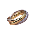 Anel Entrelaçado Zircônia