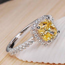 Anel de Compromisso Pedra Zircônia e Cristais