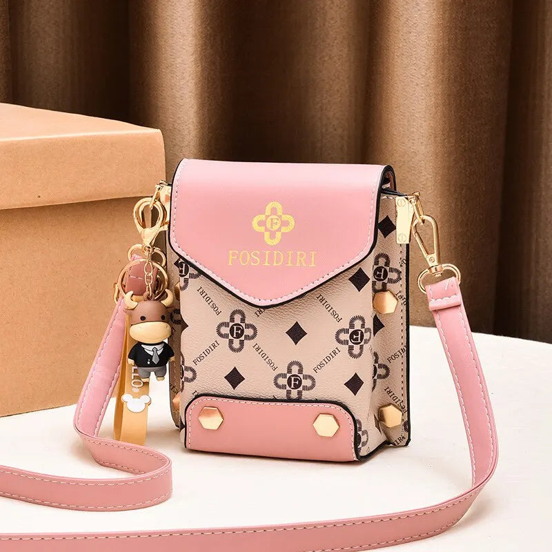 Women's Summer Crossbody 202 New Fashion Texture Single Shoulder Simple Mini Bag Casual Bag Tops Long Black