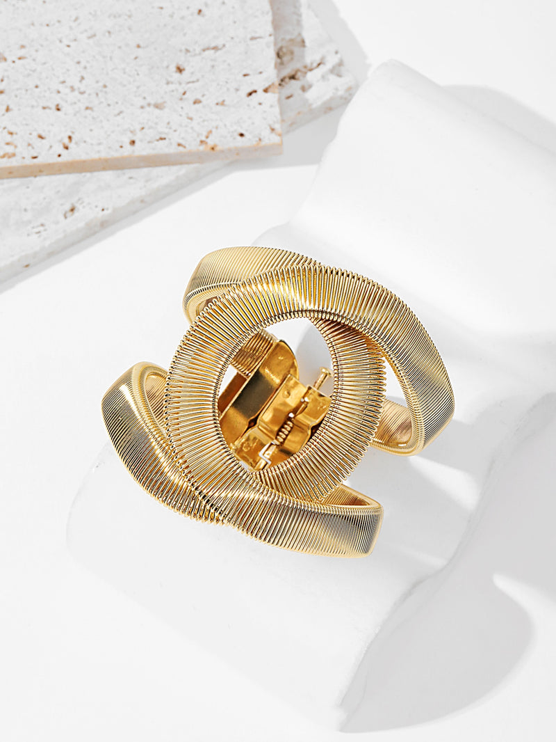 Bracelete Dourado Largo Vazado