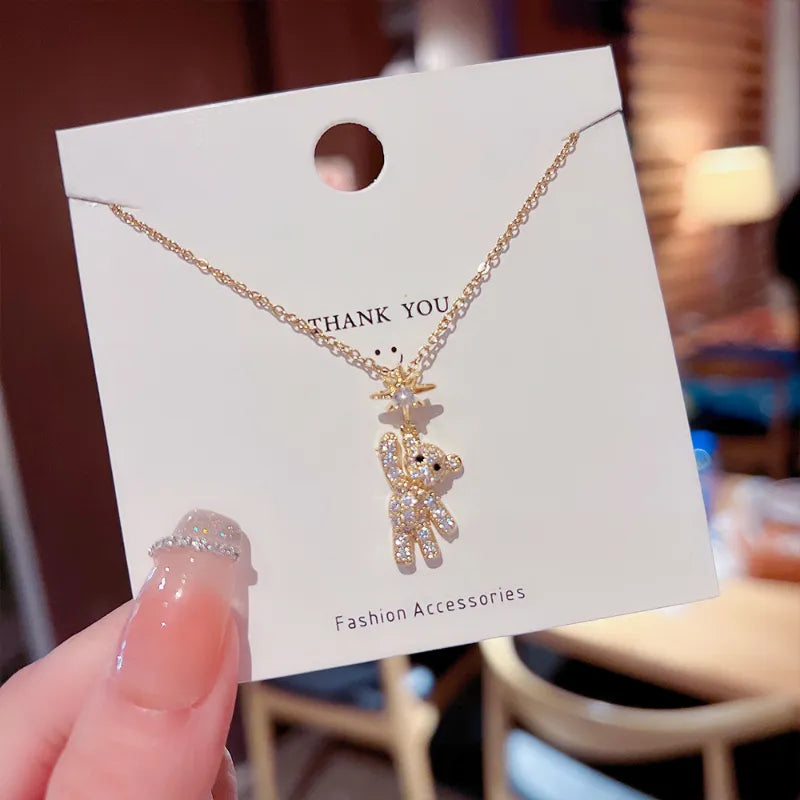 Colar Urso Com Strass