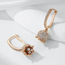 Brinco Tulipa Ouro Rose