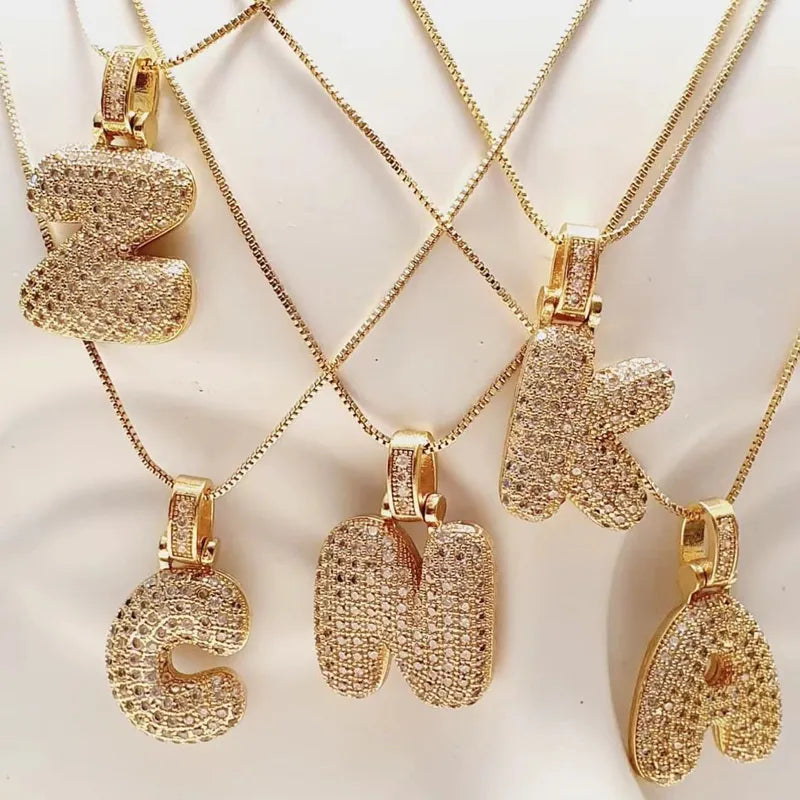 Colar Letras de Zircônia ABC
