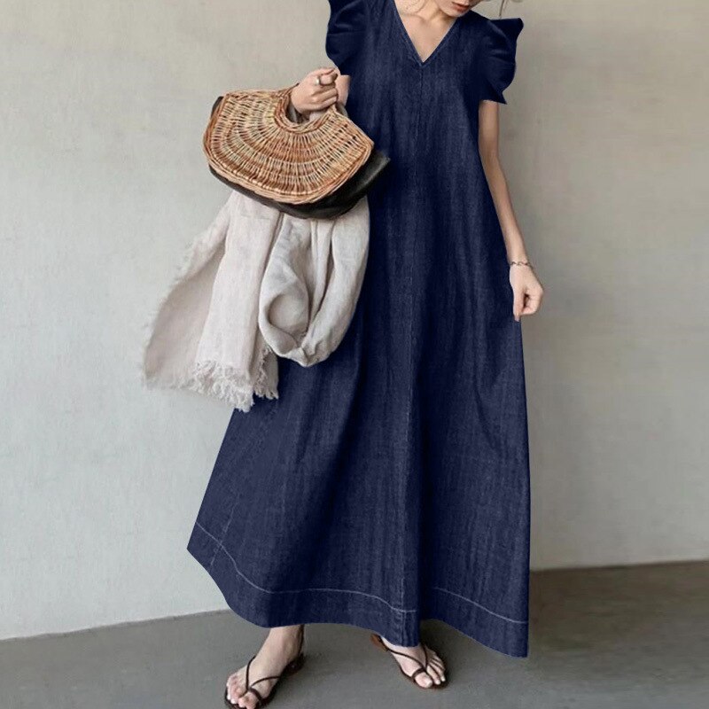 Vestido Longo  Denim