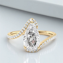 Anel de Noivado com Zircônia Pera - Belldshop