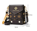 Women's Summer Crossbody 202 New Fashion Texture Single Shoulder Simple Mini Bag Casual Bag Tops Long Black