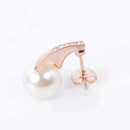 Colar e Brincos de Pérola com Cristais