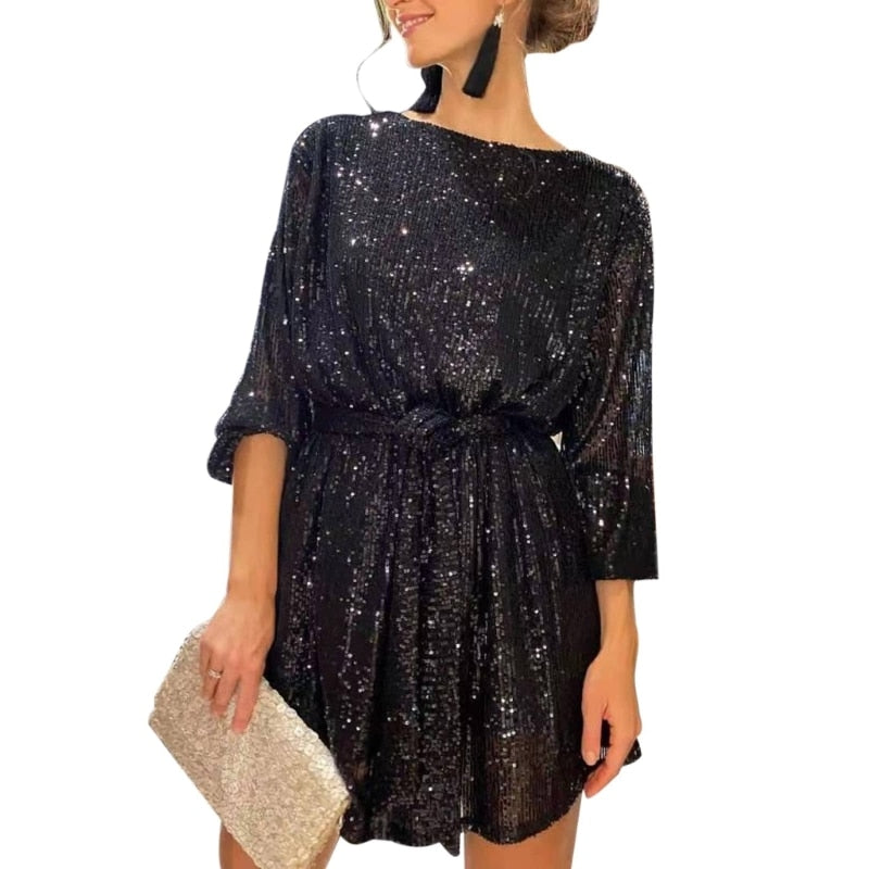 Vestido Glitter Belt