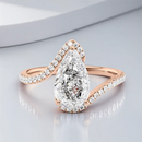 Anel de Noivado com Zircônia Pera - Belldshop